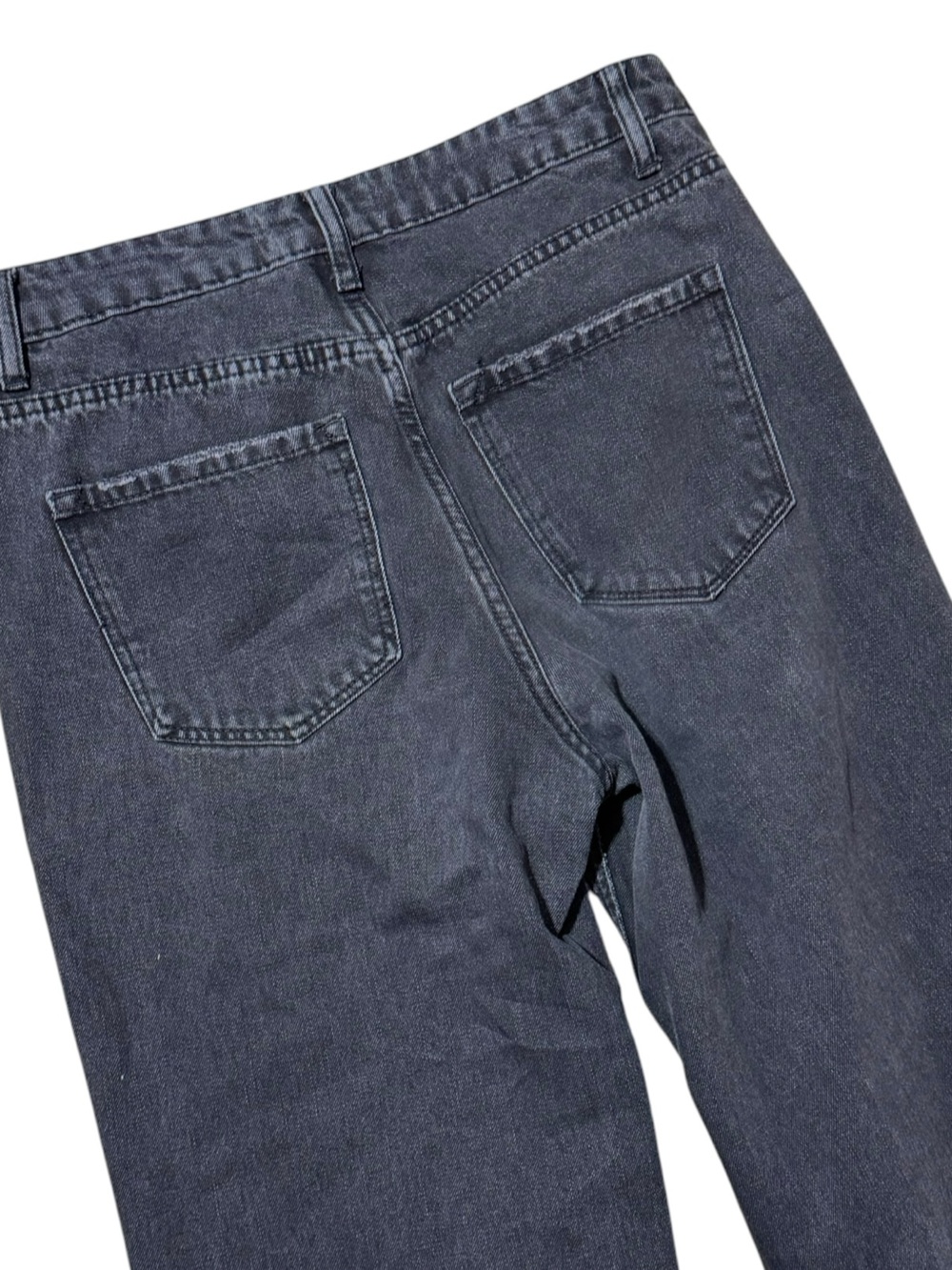VERVET High-Rise Wide-Leg Distressed Ankle Jeans 28 Washed Black EUC - Picture 11 of 11